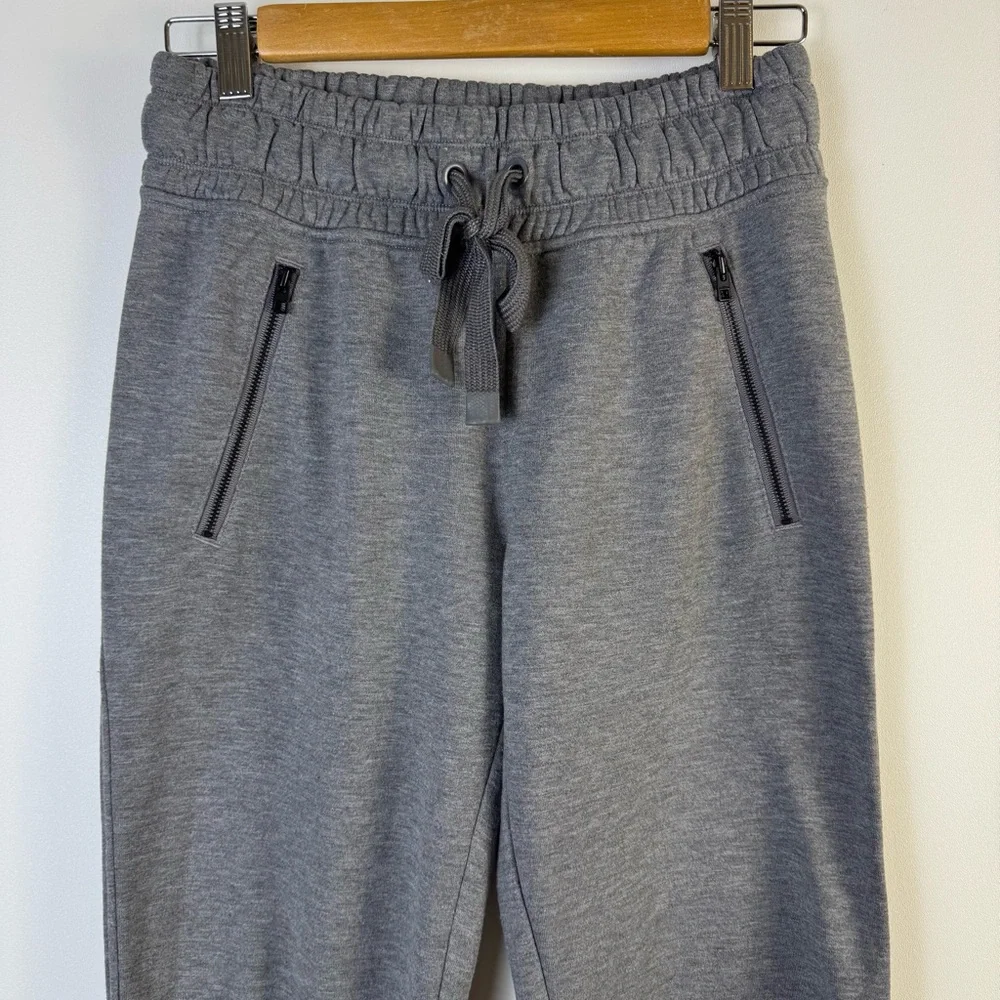 Athleta Bounce Back Joggers Gray XS Stretch Drawstring Sweatpants Pants Cozy